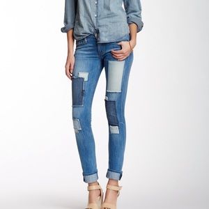 Hudson Shine patchwork jeans